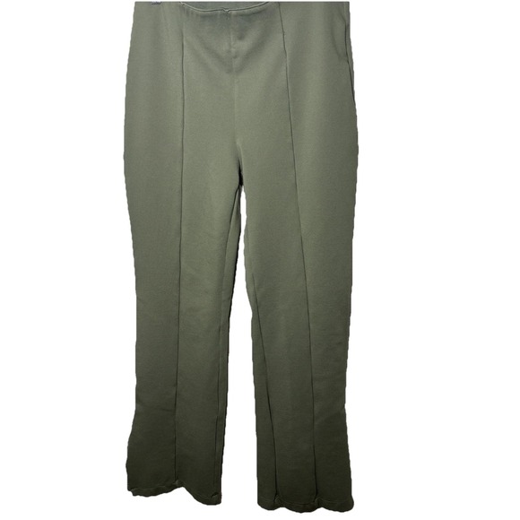 Abercrombie & Fitch Pants - Abercrombie & Fitch Green Trousers Pants Pleated Split Hem Flare-Bottom Size L